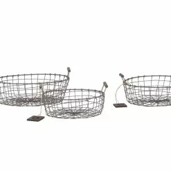 Natural Collections Pyöreät Säilytyskorit 3 Kpl Setissä