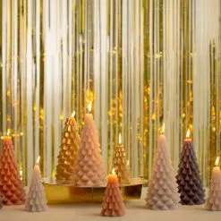 RUSTIK LYS Kuusikynttilä Kulta S 9 RUSTIK LYS Kuusikynttilä Kulta S -Keittiö myymälä Kerstboom LinnenenSkin RustikLys 1