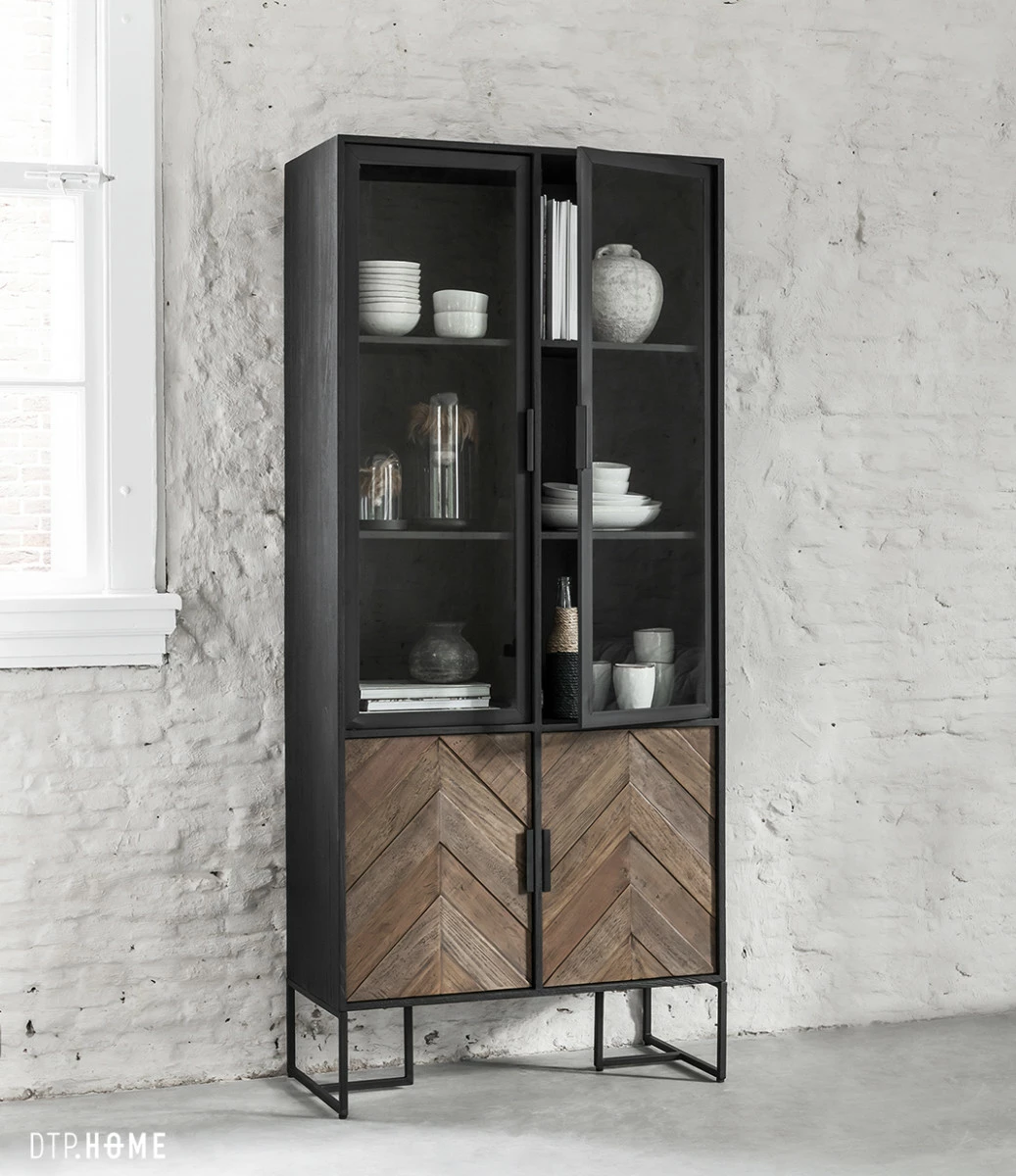 CRISS CROSS Musta Vitriinikaappi 5 CRISS CROSS Musta Vitriinikaappi - Image 5