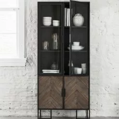 CRISS CROSS Musta Vitriinikaappi 9 CRISS CROSS Musta Vitriinikaappi -Keittiö myymälä SC CC 206106 Criss Cross showcase sf2 DTP