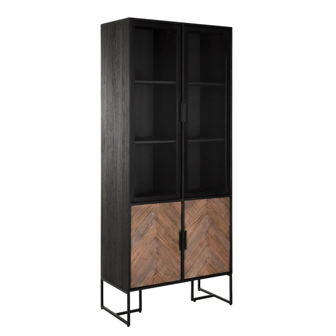 CRISS CROSS Musta Vitriinikaappi 1 CRISS CROSS Musta Vitriinikaappi