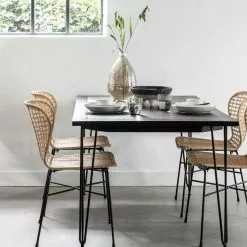 MUST LIVING Bahamas Punostuoli Naturel 11 MUST LIVING Bahamas Punostuoli Naturel -Keittiö myymälä Snugg Must Living dining table inside out plus chair bahamas boho tuoli 1