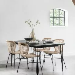 MUST LIVING Bahamas Punostuoli Naturel 10 MUST LIVING Bahamas Punostuoli Naturel -Keittiö myymälä Snugg Must Living dining table inside out plus chair bahamas tuoli 1