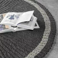 Prado Pyöreä Harmaa Matto Meriheinästä -Keittiö myymälä Snugg Prado carpet sf1 1
