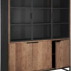 Cosmo Tiikkipuinen Vitriinikaappi 180 -Keittiö myymälä Snugg cosmo vitriinikaappi 2