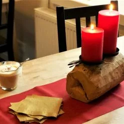 Rustiikki Kynttilänjalka Kahdelle Pöytäkynttilälle -Keittiö myymälä Snugg kynttilanjalka kahdelle poytakynttilalle 1