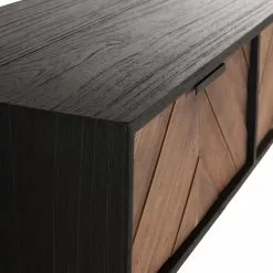 CRISS CROSS Tiikkipuinen Konsolipöytä -Keittiö myymälä criss cross sideboard detail