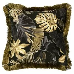 Sisustustyyny Musta-kulta 45×45
