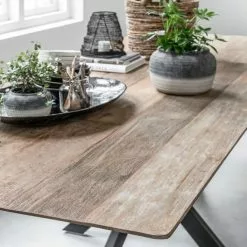 Timeless Curves Iso Tiikkipuinen Ruokapöytä 260×100 -Keittiö myymälä dinig3 e1618331005566 1 1