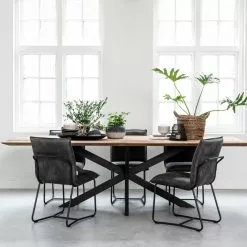 Timeless Curves Tiikkipuinen Ruokapöytä 210×100 -Keittiö myymälä dining2 e1618331030690 1