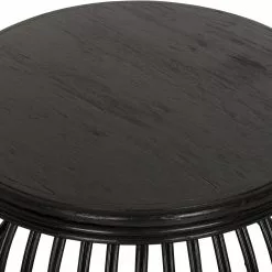 Positano Pyöreä Musta Sohvapöytä -Keittiö myymälä ml 252536 coffee table positano 2