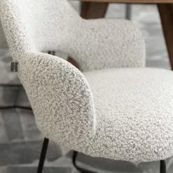 Vista Ruokapöydän Tuoli, Harmaa Boucle -Keittiö myymälä ml 749414 vista arm chair boucle light grey 4