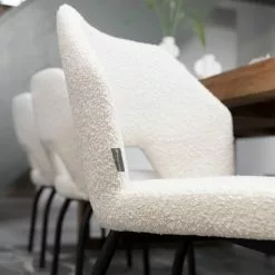 Bloom Ruokapöydän Tuoli, Valkoinen Boucle 8 Bloom Ruokapöydän Tuoli, Valkoinen Boucle -Keittiö myymälä ml 749513 bloom side chair boucle natural