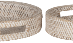 Must Living Rottinkitarjotin, 2-setti -Keittiö myymälä ml 900802 saint barths round rattan tray set of 2