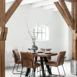 Timeless Jykevä Puinen Pyöreä Ruokapöytä 130 9 Timeless Jykevä Puinen Pyöreä Ruokapöytä 130 -Keittiö myymälä ti 428503 beam dining table 2