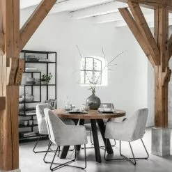 Timeless Jykevä Puinen Pyöreä Ruokapöytä 130 10 Timeless Jykevä Puinen Pyöreä Ruokapöytä 130 -Keittiö myymälä ti 428503 beam dining table ml 748958 dream chair ml harmony 1