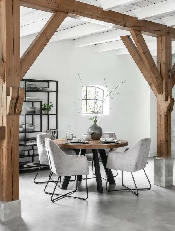 Timeless Jykevä Puinen Pyöreä Ruokapöytä 130 5 Timeless Jykevä Puinen Pyöreä Ruokapöytä 130 - Image 5