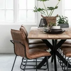 Delaware Konjakinvärinen Ruokapöydän Tuoli -Keittiö myymälä ti 520637 curves dining table 1